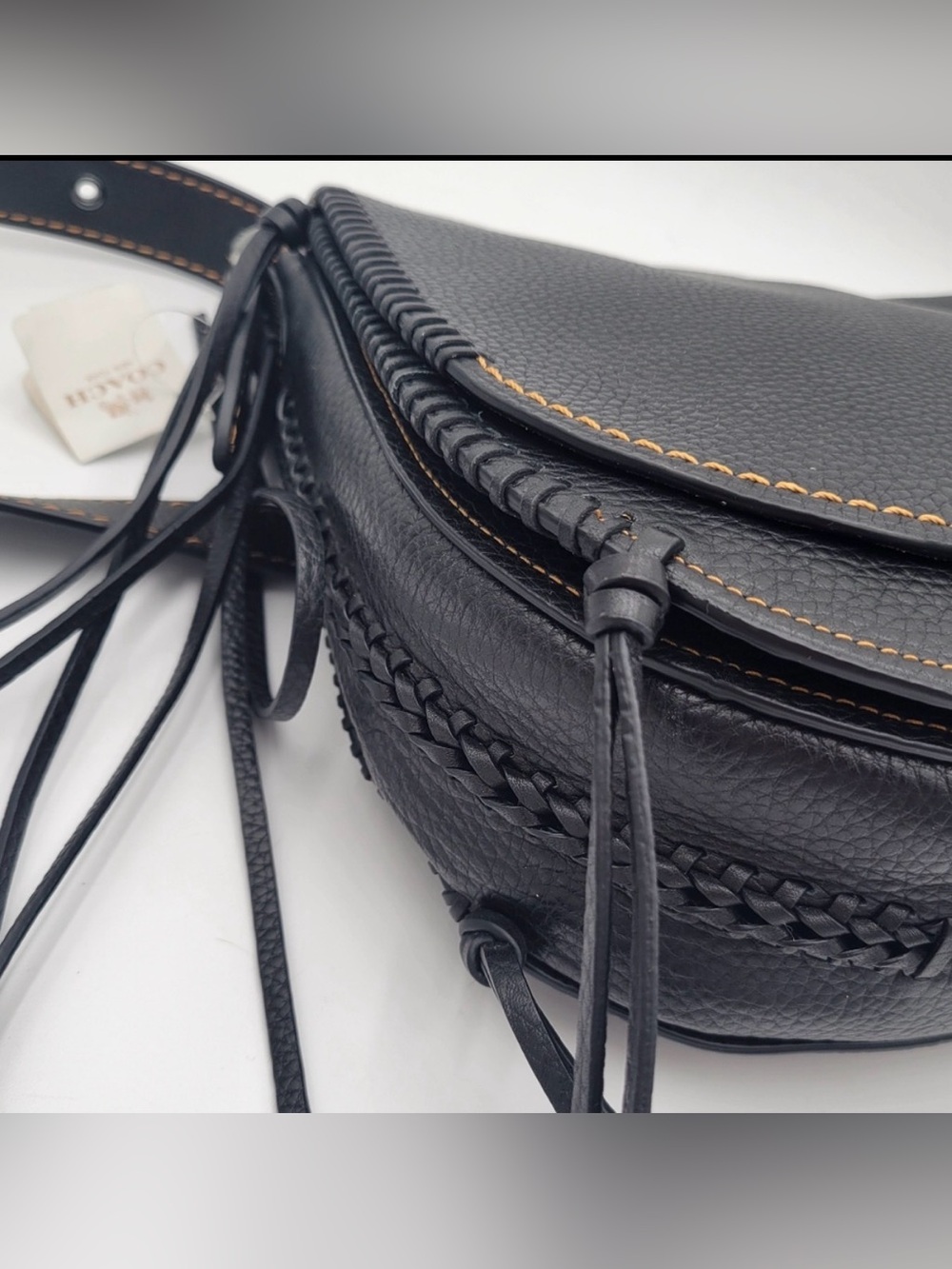 Coach 1941 Whiplash Saddle Bag, Black ππ - Picture 8 of 16